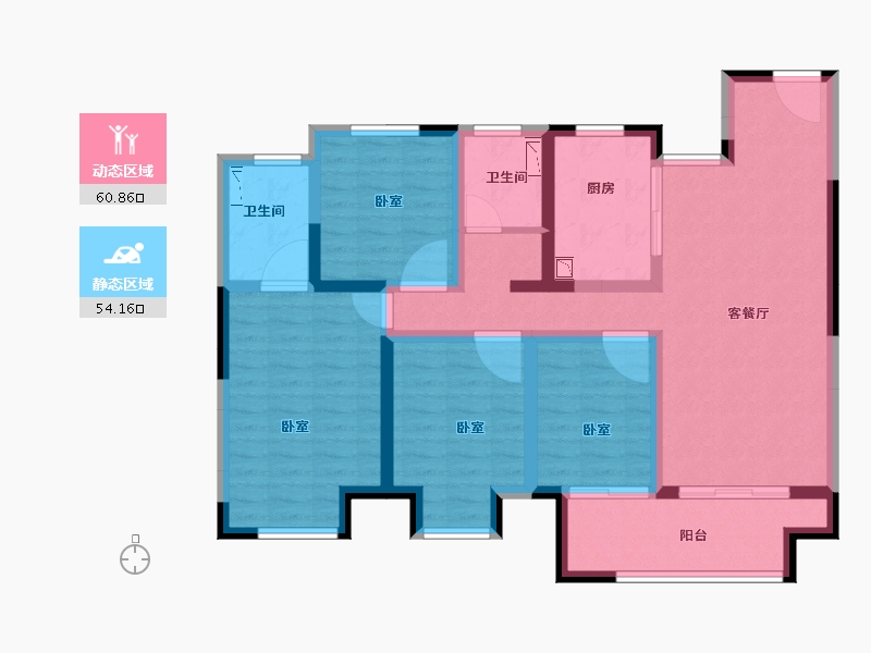 湖北省-襄阳市-弘阳襄御澜庭二期云庭-101.00-户型库-动静分区