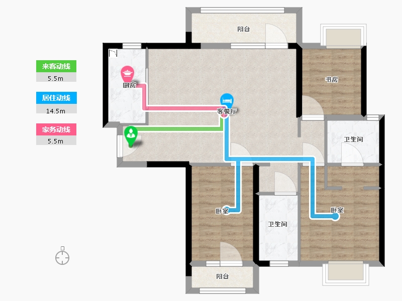 湖北省-武汉市-前川欣城-96.22-户型库-动静线