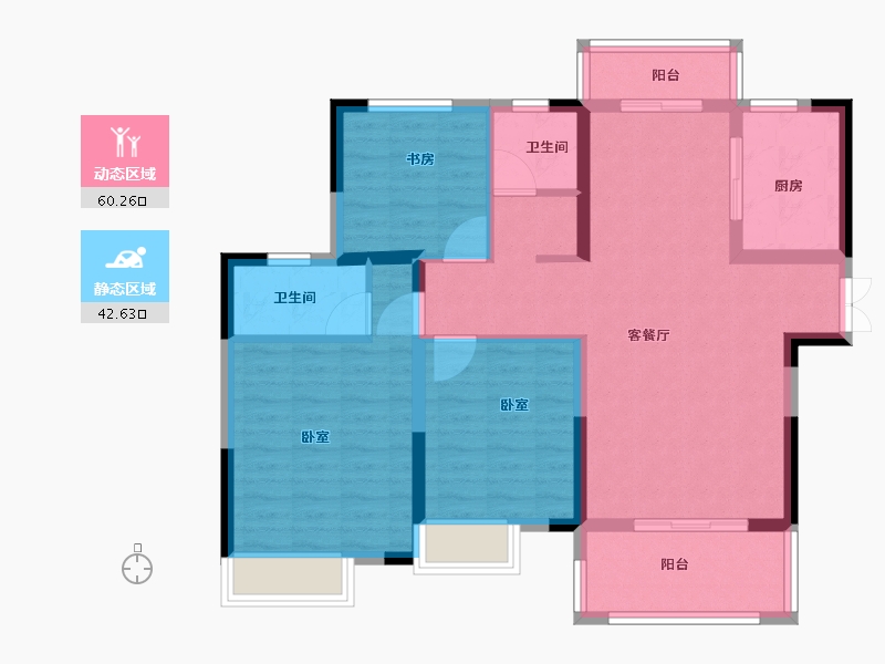 湖北省-黄冈市-红安汇景新城-91.81-户型库-动静分区