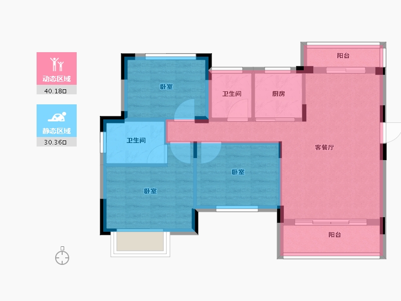 湖北省-襄阳市-天润智慧城-62.75-户型库-动静分区