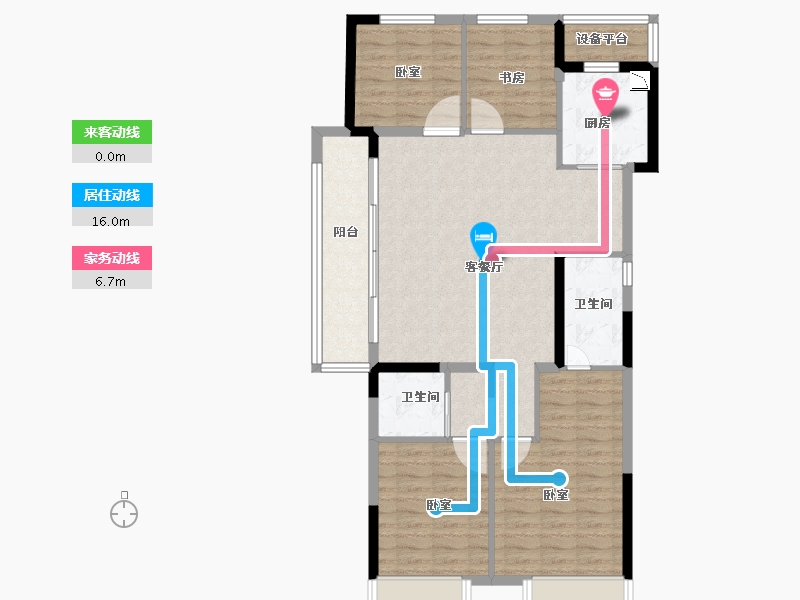 浙江省-绍兴市-新昌碧桂园珺悦-102.00-户型库-动静线