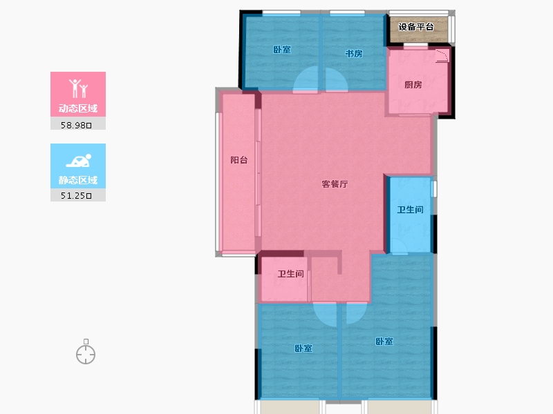 浙江省-绍兴市-新昌碧桂园珺悦-102.00-户型库-动静分区