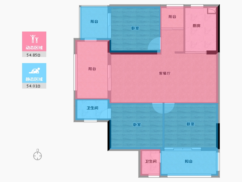 湖北省-十堰市-震洋贵府-93.91-户型库-动静分区