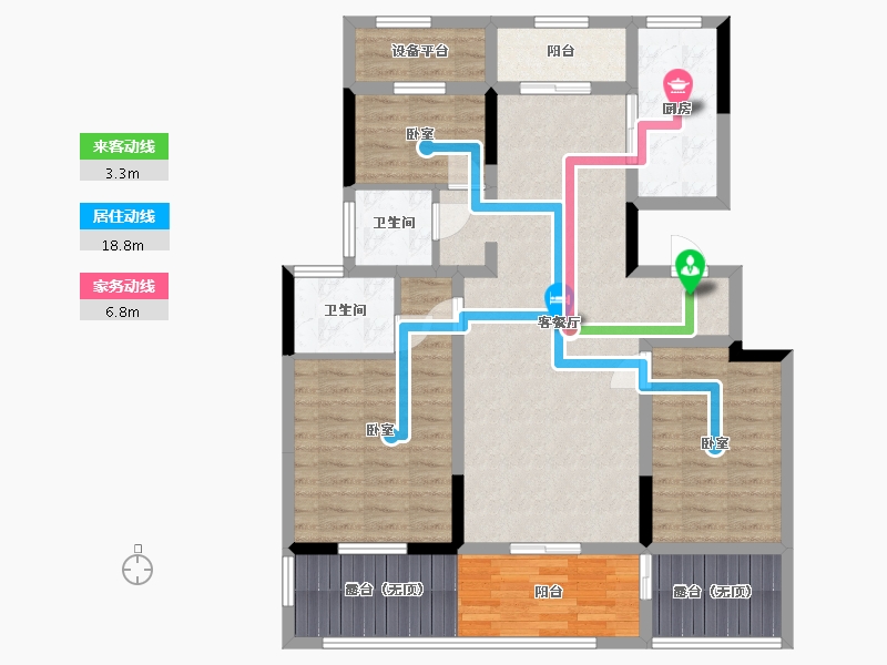 河南省-驻马店市-兴悦壹品-106.50-户型库-动静线