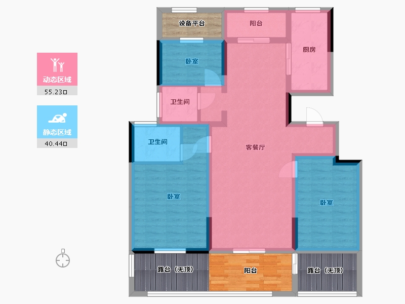 河南省-驻马店市-兴悦壹品-106.50-户型库-动静分区