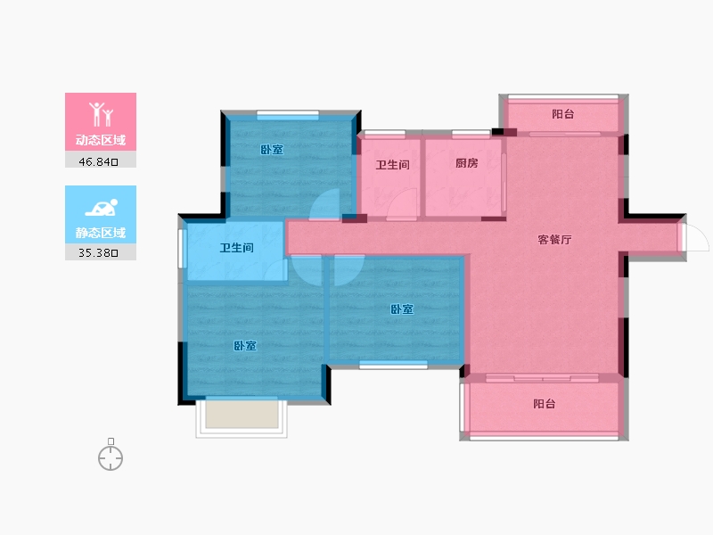 湖北省-襄阳市-天润智慧城-73.33-户型库-动静分区