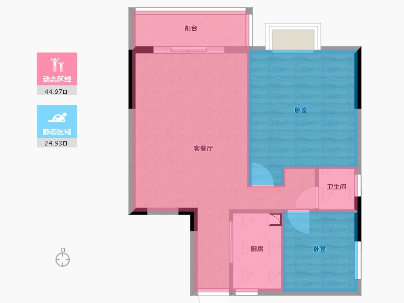 湖北省-宜昌市-长阳龙津星城-63.05-户型库-动静分区