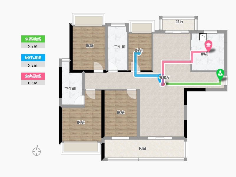 湖北省-黄冈市-威尼斯世纪城-116.17-户型库-动静线