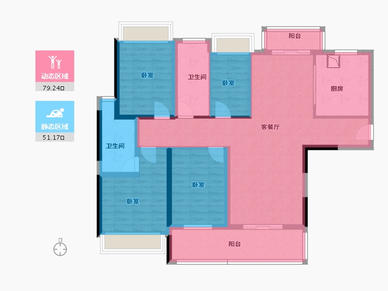 湖北省-黄冈市-威尼斯世纪城-116.17-户型库-动静分区