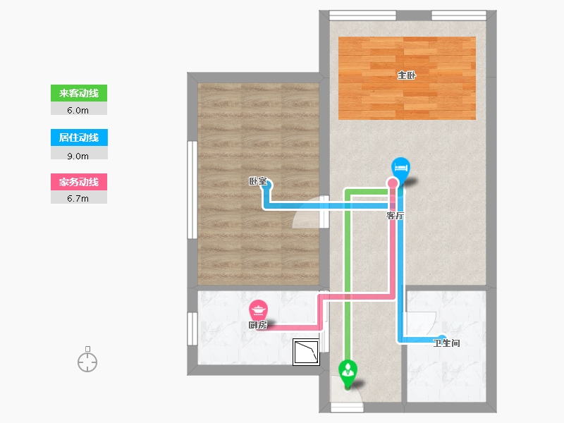 湖南省-株洲市-山语云栖·云公馆-55.08-户型库-动静线