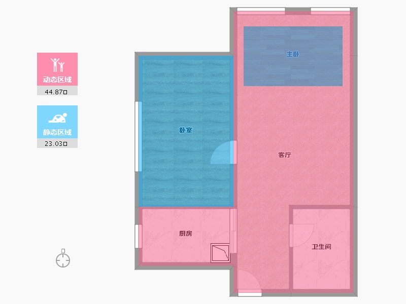 湖南省-株洲市-山语云栖·云公馆-55.08-户型库-动静分区