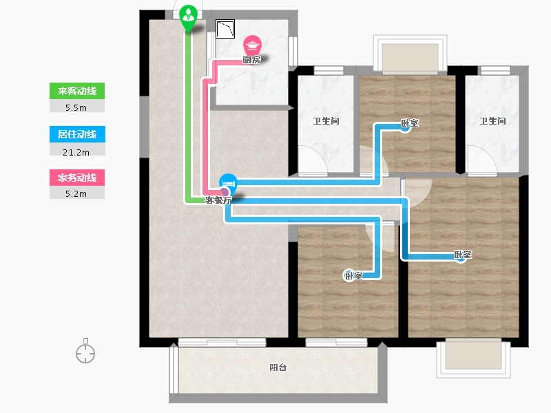 湖北省-武汉市-中建铂公馆-79.34-户型库-动静线