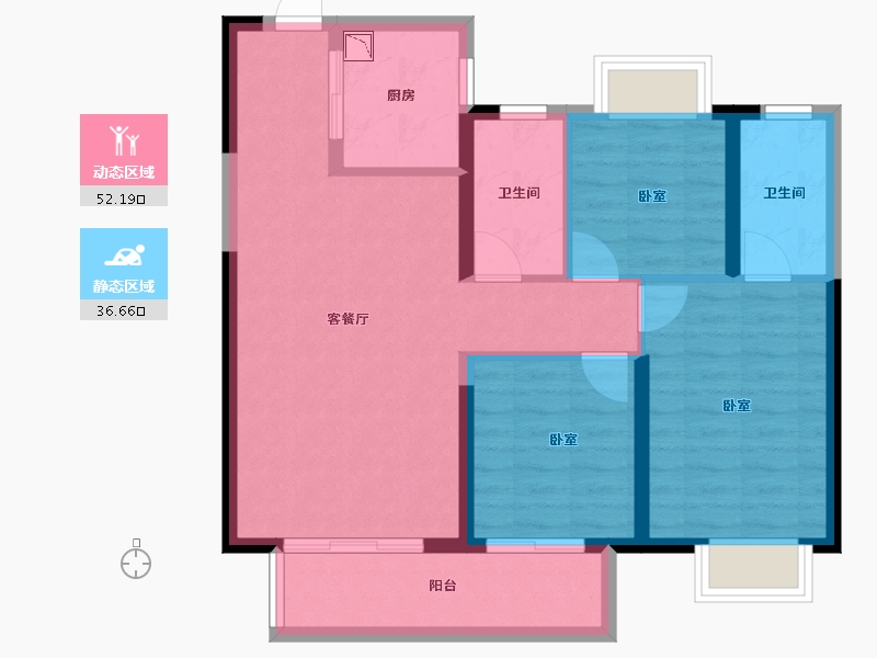 湖北省-武汉市-中建铂公馆-79.34-户型库-动静分区