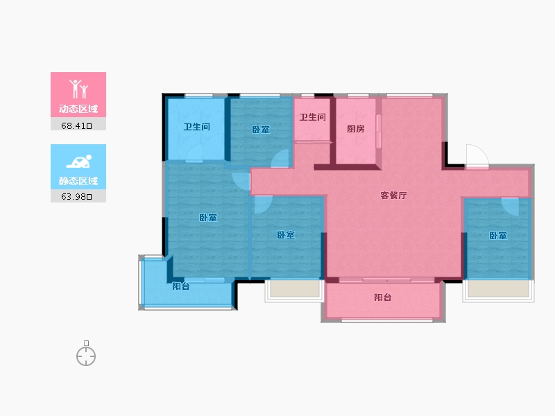 山东省-德州市-碧桂园·湖樾天境-119.34-户型库-动静分区