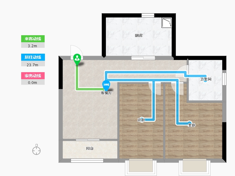 山东省-青岛市-华能郡府-70.92-户型库-动静线