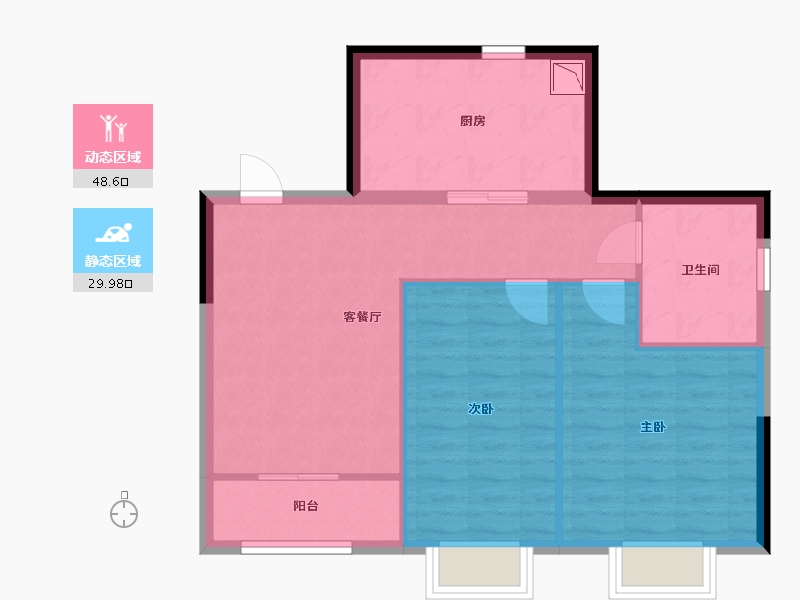 山东省-青岛市-华能郡府-70.92-户型库-动静分区