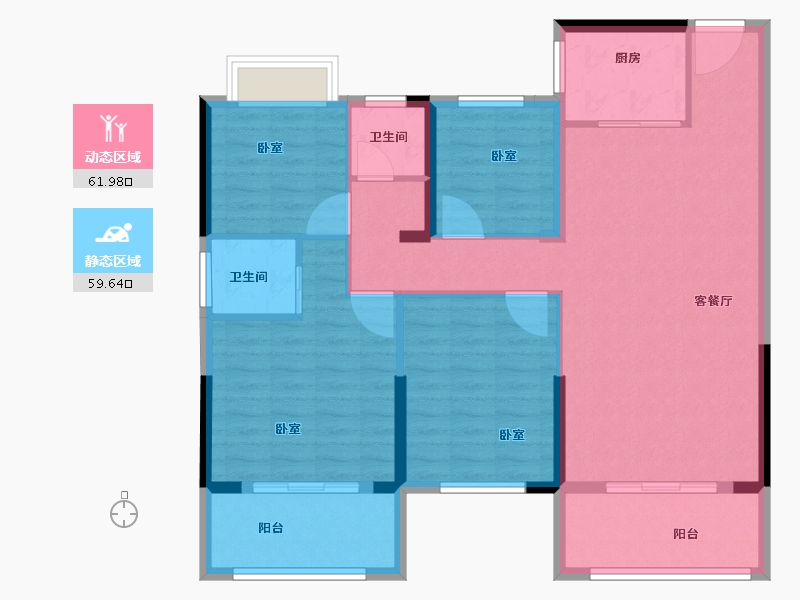 湖北省-荆州市-闽洪·水岸豪庭-109.99-户型库-动静分区