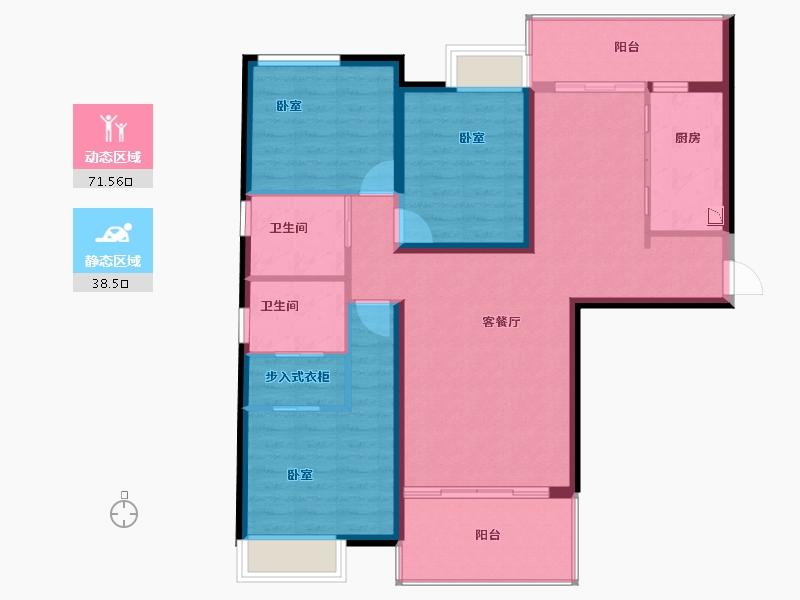 湖北省-襄阳市-鼎豊·紫云台-99.13-户型库-动静分区