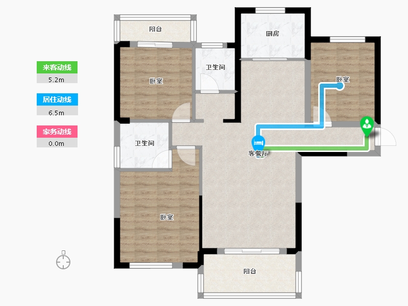 湖北省-黄冈市-麻城新长江智汇城-93.38-户型库-动静线