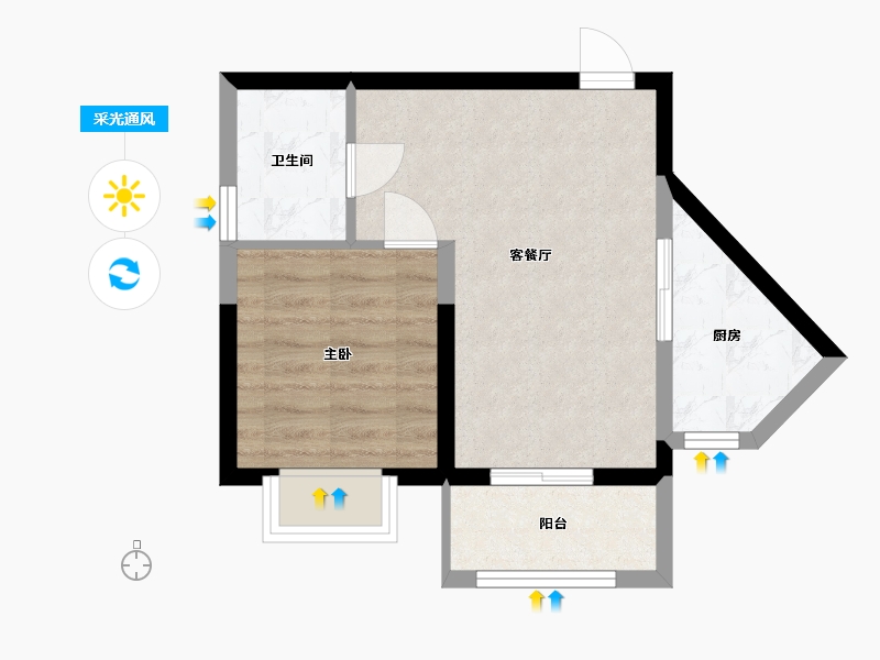 广西壮族自治区-北海市-大都锦城-42.22-户型库-采光通风