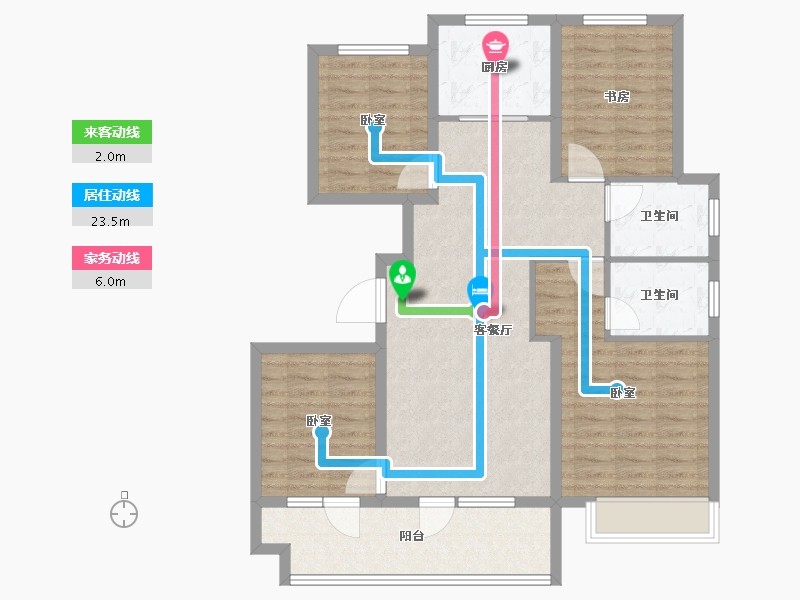 山东省-德州市-石榴春江明月-103.00-户型库-动静线