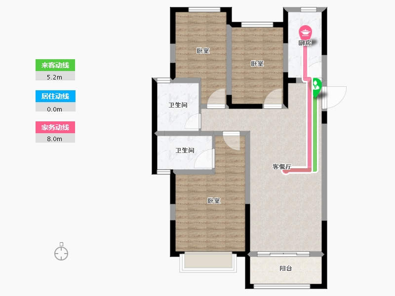 山东省-德州市-龍山公馆-97.00-户型库-动静线