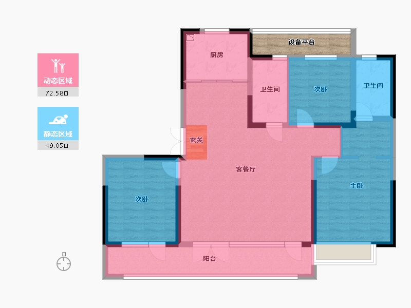 山东省-淄博市-天泰嘉亿城-114.00-户型库-动静分区