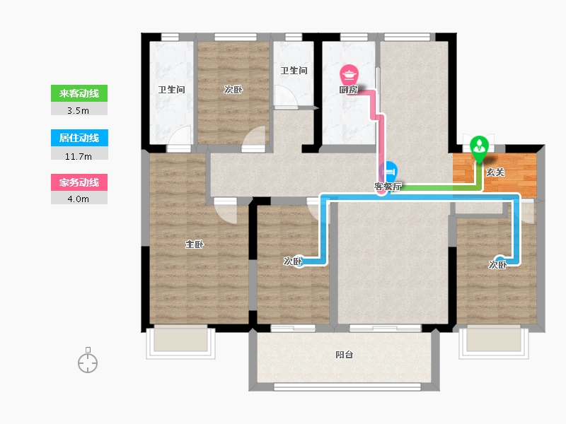 山东省-淄博市-天鸿万象-100.00-户型库-动静线