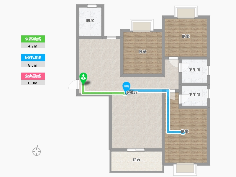 河南省-信阳市-固始毓秀华廷-107.02-户型库-动静线