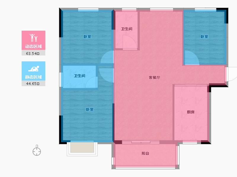 湖北省-宜昌市-华强·凤凰城-99.01-户型库-动静分区