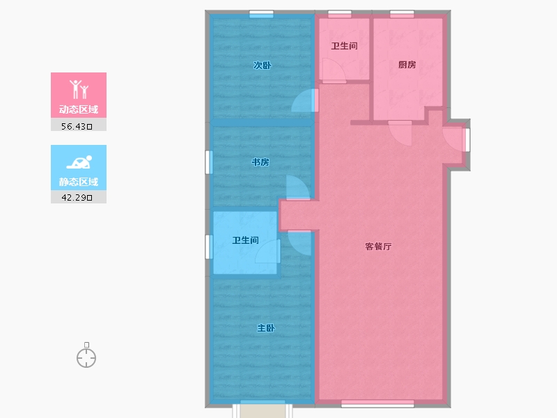 新疆维吾尔自治区-乌鲁木齐市-世界冠郡-89.00-户型库-动静分区