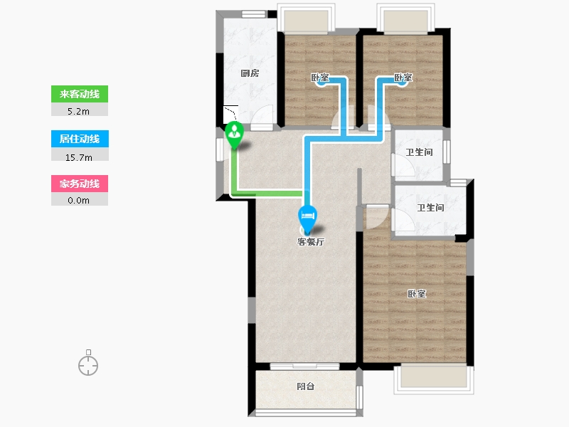 湖北省-武汉市-中建铂公馆-85.29-户型库-动静线