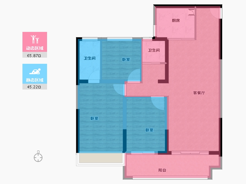 河南省-商丘市-碧桂园·公园上城-100.00-户型库-动静分区