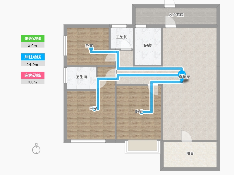 湖南省-衡阳市-山河国际-105.79-户型库-动静线