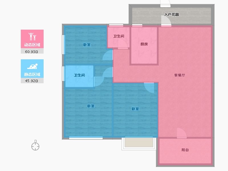 湖南省-衡阳市-山河国际-105.79-户型库-动静分区