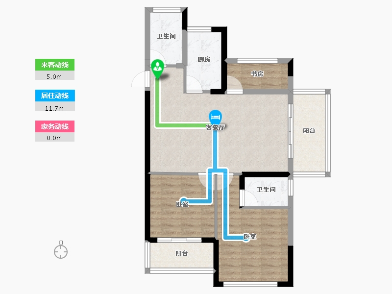 湖北省-十堰市-芳华里-77.56-户型库-动静线