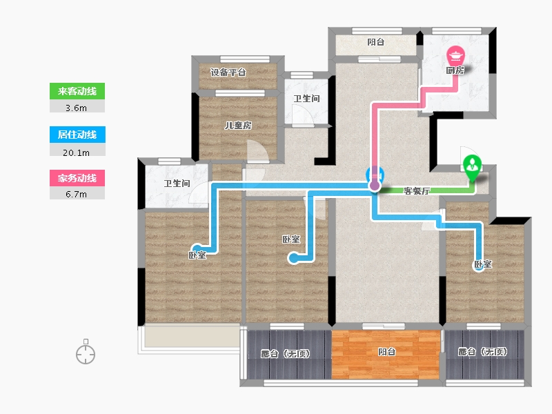 河南省-驻马店市-兴悦壹品-119.09-户型库-动静线