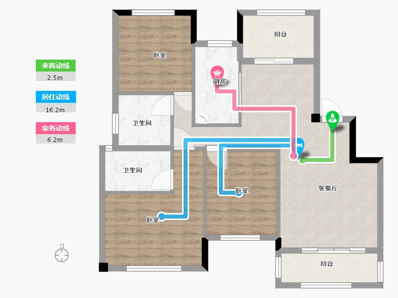 湖北省-黄冈市-一方山水塔山城-96.06-户型库-动静线