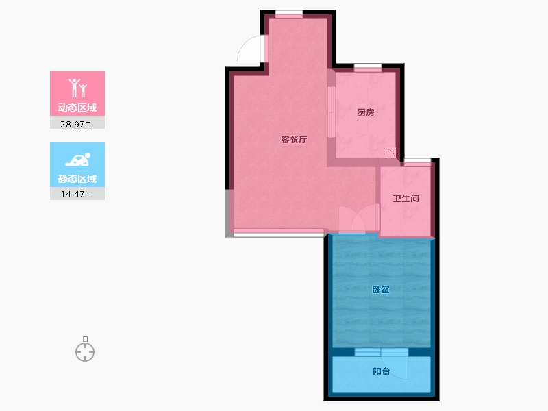 湖北省-武汉市-中建福地星城福邸-37.91-户型库-动静分区