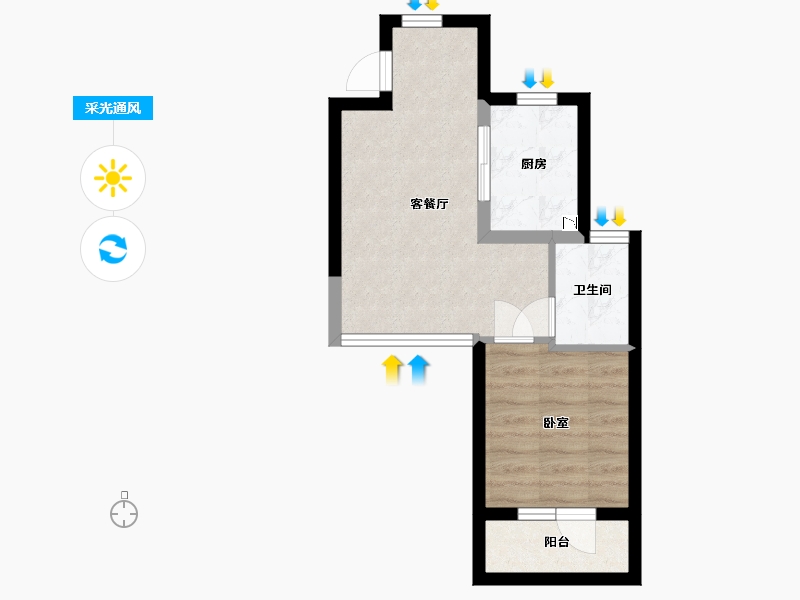 湖北省-武汉市-中建福地星城福邸-37.91-户型库-采光通风