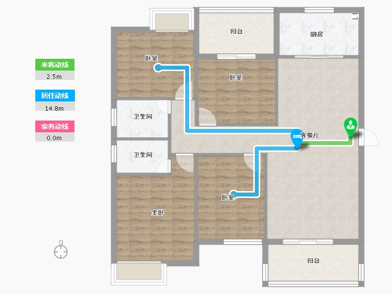 湖北省-黄冈市-红安盛安新都-113.14-户型库-动静线