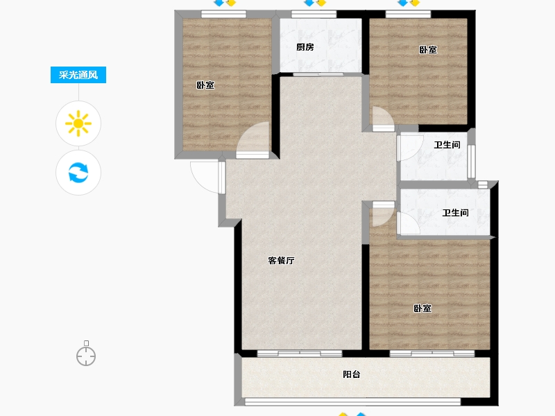 河南省-商丘市-同信天墅-99.58-户型库-采光通风