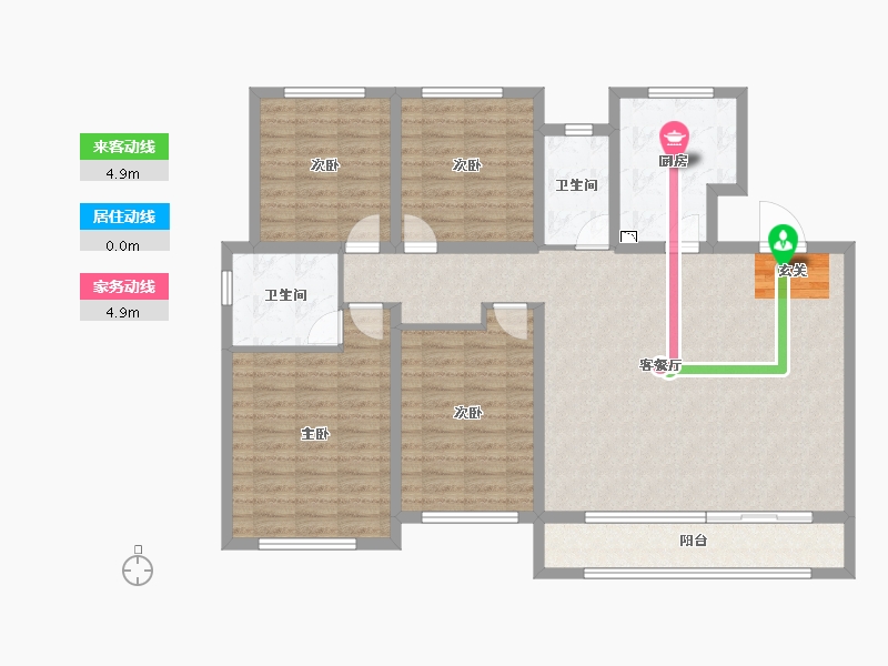 山东省-淄博市-淄博融创滨江壹号-124.00-户型库-动静线