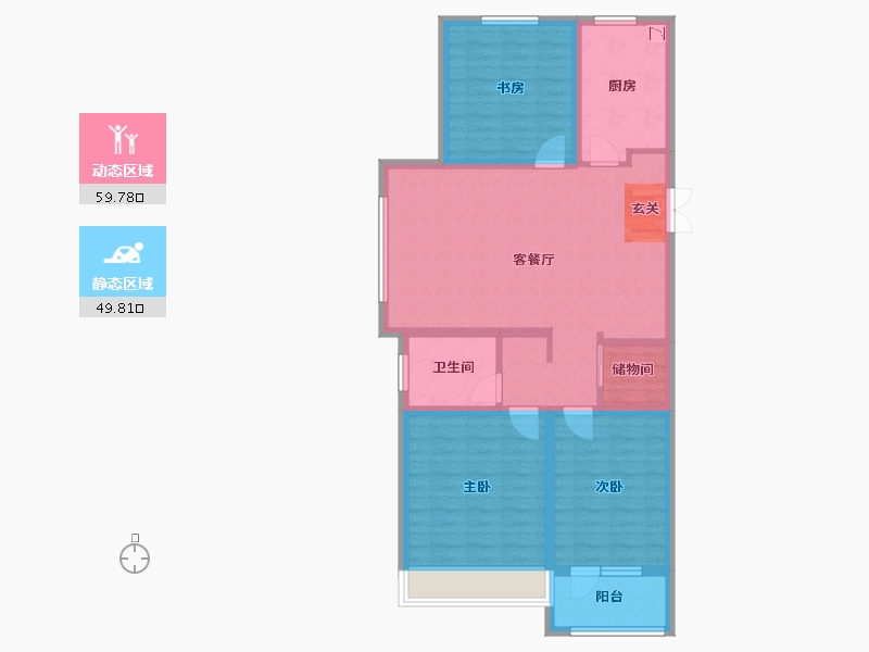 山东省-淄博市-汇智荣悦城-98.00-户型库-动静分区