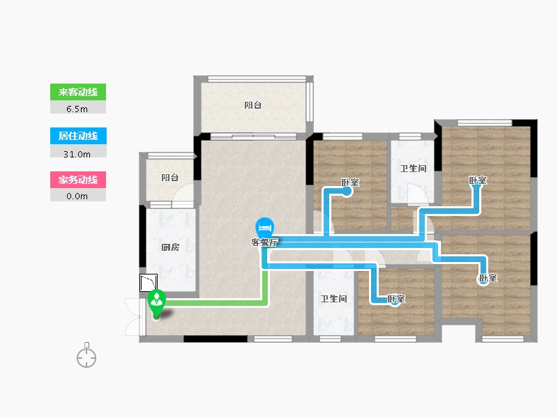 湖北省-宜昌市-金鼎豪庭-101.45-户型库-动静线