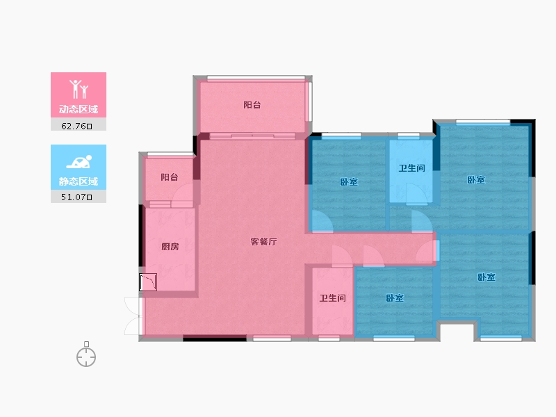 湖北省-宜昌市-金鼎豪庭-101.45-户型库-动静分区