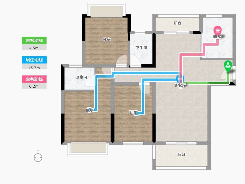 湖北省-孝感市-汉川雍豪府-101.00-户型库-动静线