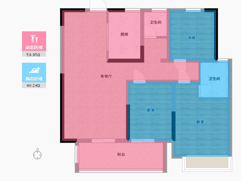 河南省-驻马店市-建业尊府-89.04-户型库-动静分区