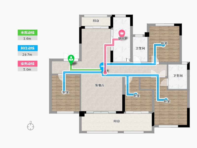 湖北省-宜昌市-金鼎豪庭-120.48-户型库-动静线