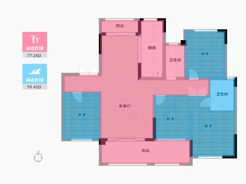 湖北省-宜昌市-金鼎豪庭-120.48-户型库-动静分区